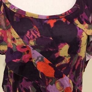 Banana Republic Short Sleeve Ruffled Top Small